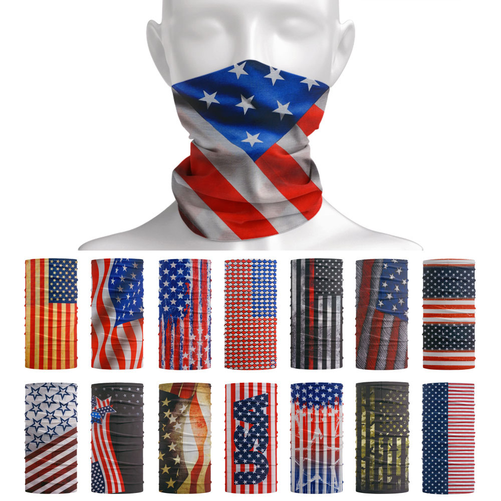 Fishing Equipment And Gear - USA Flag Pattern Sun Protective Scarf
