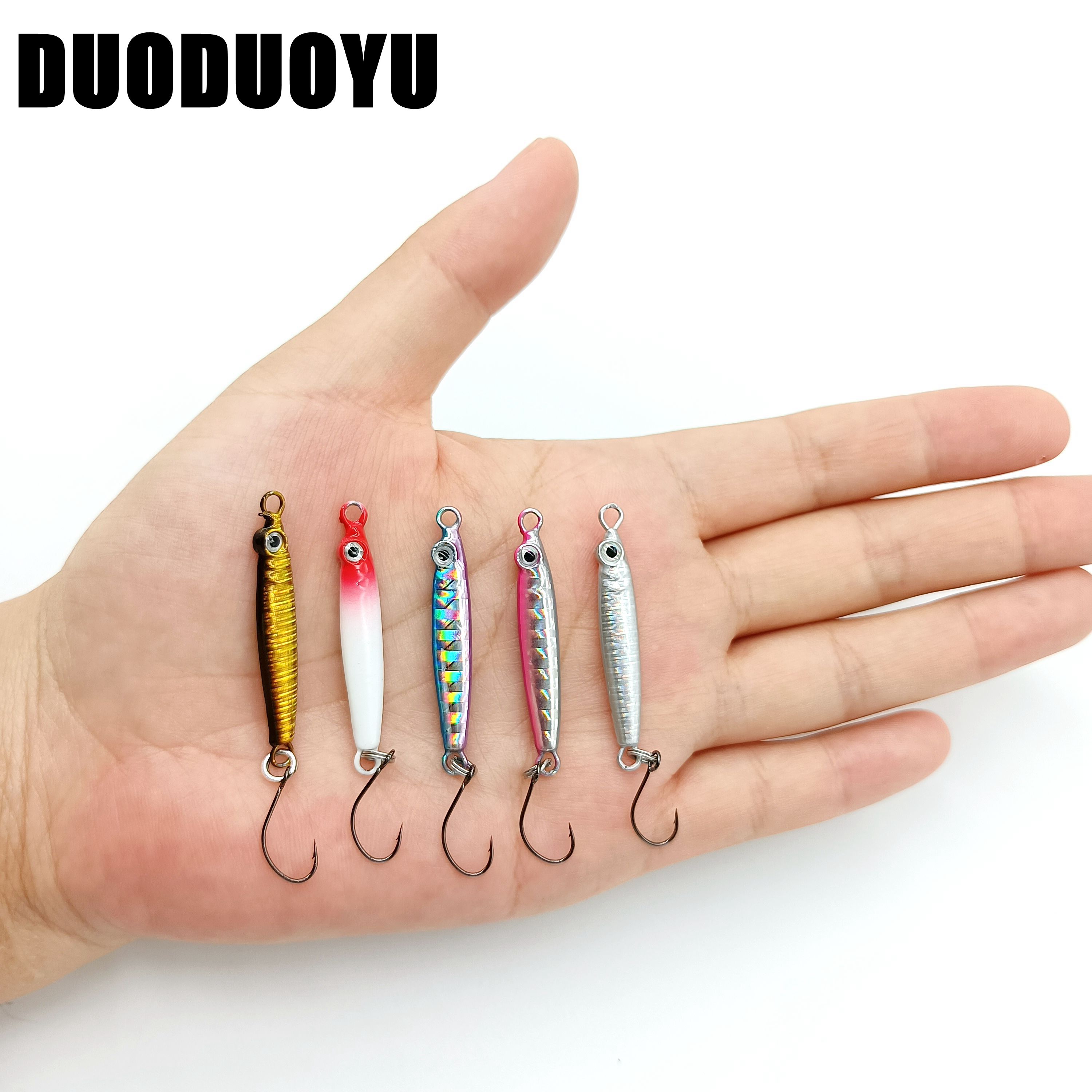Jig Head Lure - DUODUOYU 5PCS Mini Metal Jig Fishing