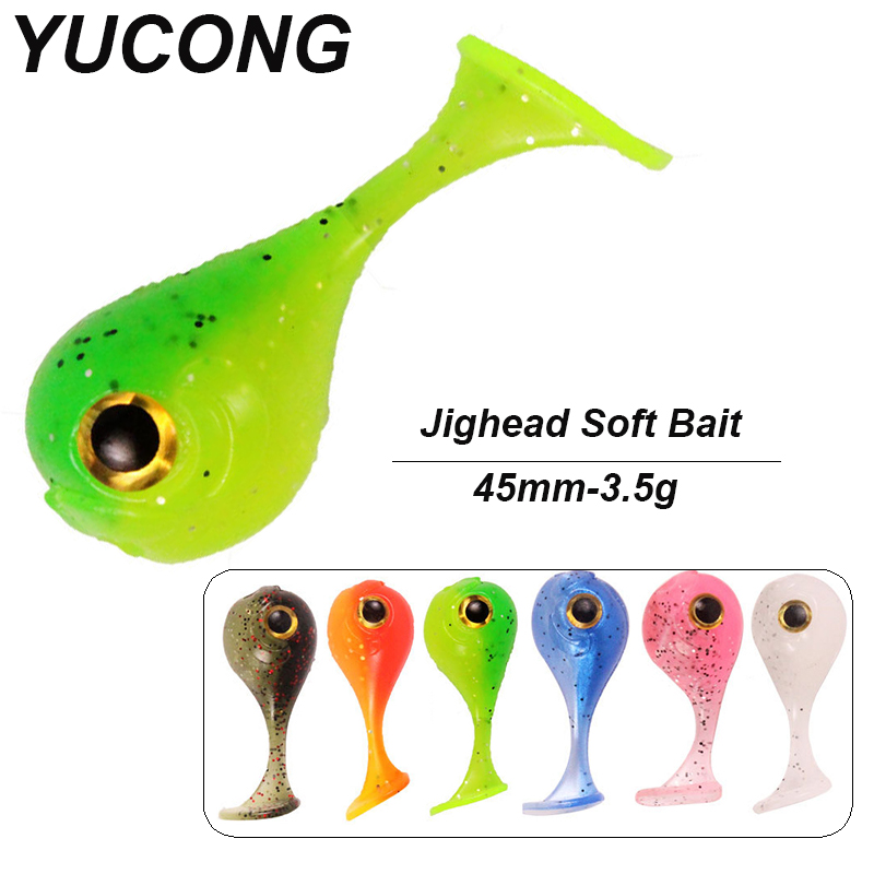 Jig Head Lure - YUCONG 6PCS Jighead Soft Baits 45mm-3.5g