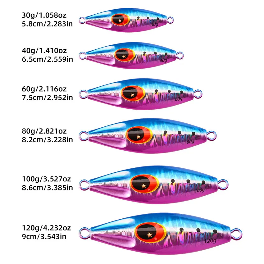 30g 40g 60g 80g 100g 120g Meta - đánh giá và giá Jig Head Lure