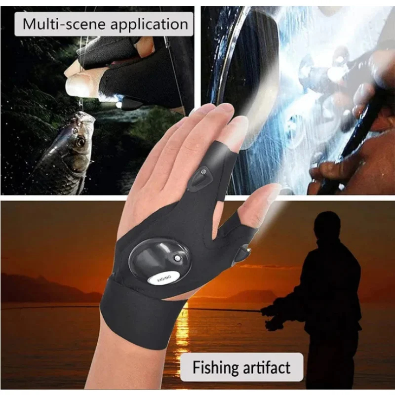 1/2/3Pair Fingerless LED Glove - đánh giá và giá Fishing Equipment And Gear